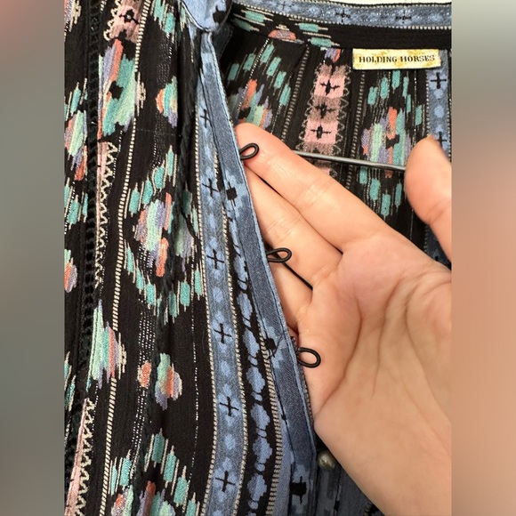 Anthropology Holding Horses Dress Size Small Blue - Picture 6 of 10